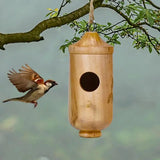Wooden Hummingbird House Wild Bird Tree Hanging Feeder for Outdoor Garden Yard Decoration Swallow Sparrow Nesting Supplies