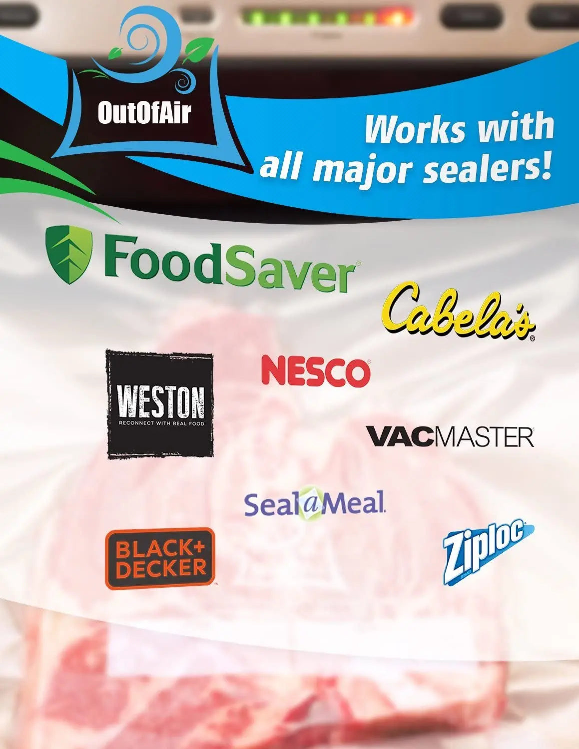 100 Vacuum Sealer Bags: Pint Size (6" X 10") by  Works with Foodsaver & Other Machines - 33% Thicker BPA Free, Commercial Grade, 6 X 10 Inches