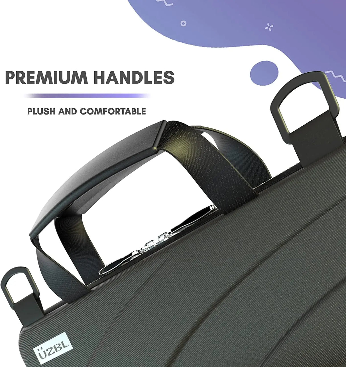 11-11.6 Inch Chromebook Case Protective Laptop Hard Cover Sleeve, Always-On Work in Case Pouch Handle Shoulder Strap (Black PU)
