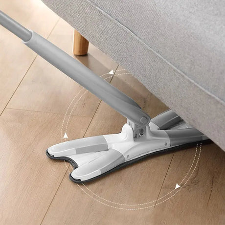 X-Type Squeeze Mop 6Pcs Reusable Microfiber Pads 360 Degree Flat Floor Mop Home Replace Hand-Free Wash Household Cleaning Tools