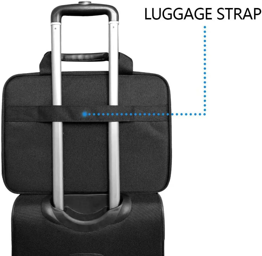 Laptop Bag 15.6 Inch Laptop Briefcase Laptop Messenger Bag Water Repellent Computer Case Laptop Shoulder Bag Durable Tablet Sleeve with RFID Pockets for Business/College/Women/Men-Black/Blue