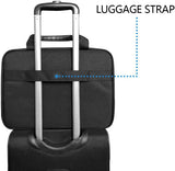 Laptop Bag 15.6 Inch Laptop Briefcase Laptop Messenger Bag Water Repellent Computer Case Laptop Shoulder Bag Durable Tablet Sleeve with RFID Pockets for Business/College/Women/Men-Black/Blue