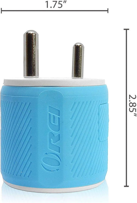 India, Nepal, Maldives Travel Plug Adapter with Dual USB - USA Input - Type D (U2U-10), Will Work with Cell Phones, Camera, Laptop, Tablets, Ipad, Iphone and More