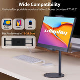 Portable Monitor Stand Adjustable Height Desktop Monitor Bracket for 4.7-17.3 Inch Phone Tablet Monitor Support Holder