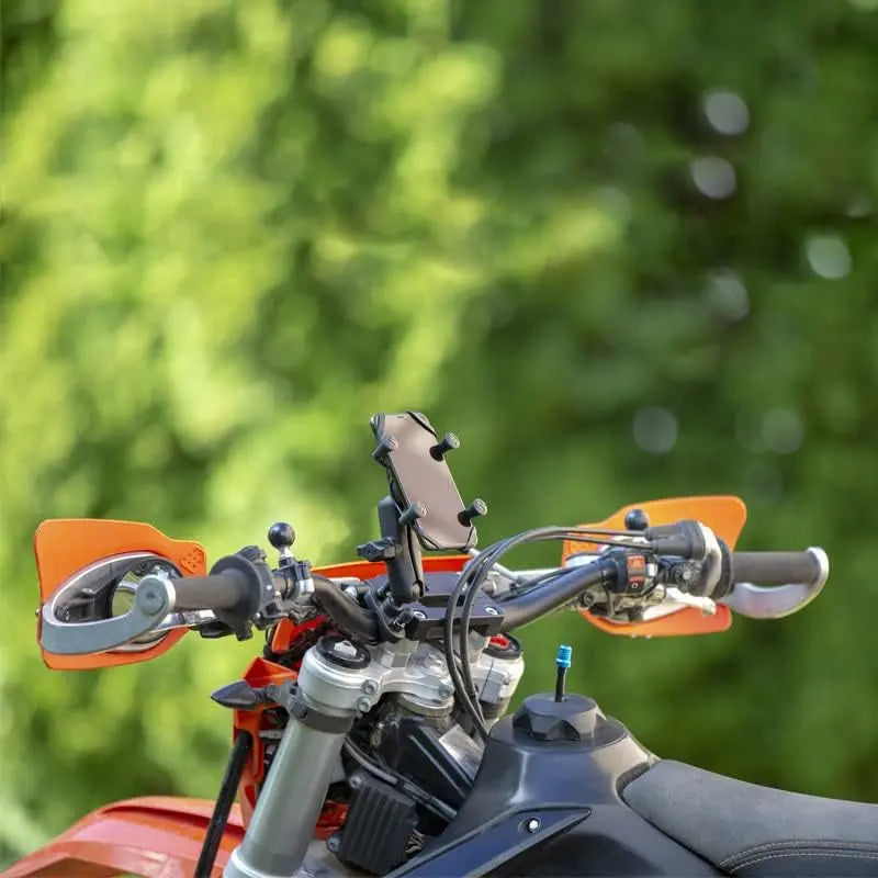 X-Grip Phone Mount with Handlebar U-Bolt Base RAM-B-149Z-UN7U , Medium Arm for Motorcycle, ATV/UTV, Bike