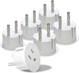 American USA to European Schuko Germany Plug Adapters CE Certified Heavy Duty - 6 Pack - Perfect for Travelling with Cell Phones, Laptops, Cameras & More
