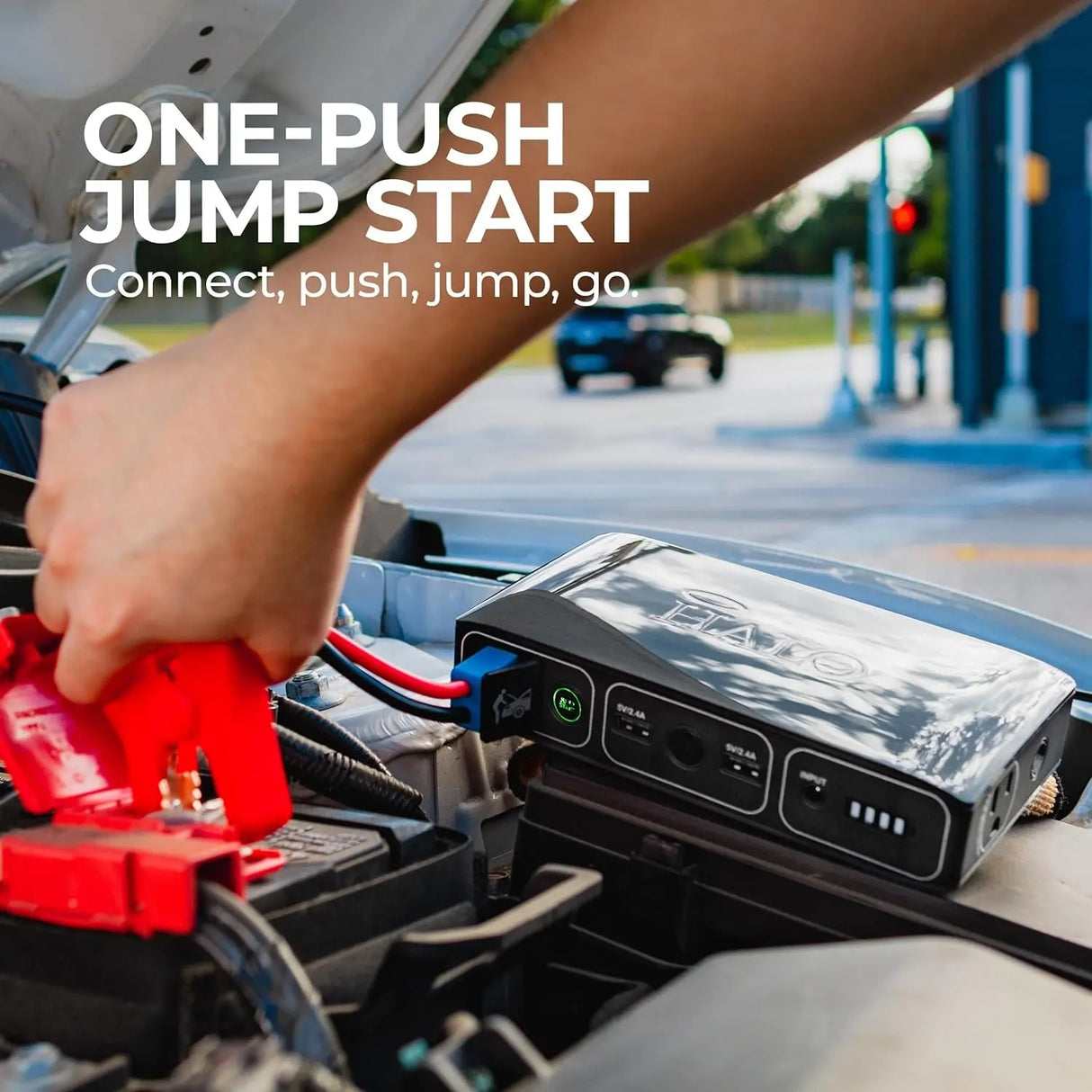 Bolt 58830 Mwh Portable Phone Laptop Charger Car Jump Starter with AC Outlet and Car Charger,Usb - Grey