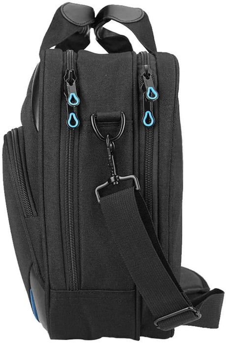 Laptop Bag 15.6 Inch Laptop Briefcase Laptop Messenger Bag Water Repellent Computer Case Laptop Shoulder Bag Durable Tablet Sleeve with RFID Pockets for Business/College/Women/Men-Black/Blue