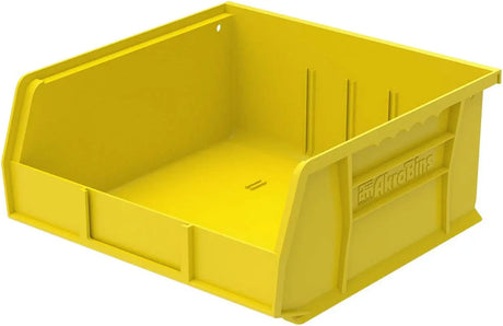 30235 Akrobins Plastic Hanging Stackable Storage Organizer Bin, 11-Inch X 11-Inch X 5-Inch, Yellow, 6-Pack