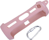 Silicone Carrying Travel Case for JBL FLIP 5 Waterproof Portable Bluetooth Speaker with Extra Carabiner - Pink