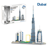 1880Pcs+ City Dubai Tokyo Building Block Mini World Architecture Sky Tree Burj Khalifa Tower Diamond Bricks Toys for Children