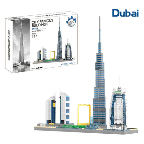 1880Pcs+ City Dubai Tokyo Building Block Mini World Architecture Sky Tree Burj Khalifa Tower Diamond Bricks Toys for Children