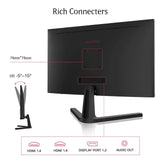 24 Inch High-Performance 165Hz/144Hz 1Ms(Mprt) 100% Srgb Gaming Monitor,Adpitive Sync,3-Side Borderless,Fhd 1080P VA Computer Monitor,Hdmi/Displayport,24E4