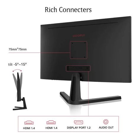 24 Inch High-Performance 165Hz/144Hz 1Ms(Mprt) 100% Srgb Gaming Monitor,Adpitive Sync,3-Side Borderless,Fhd 1080P VA Computer Monitor,Hdmi/Displayport,24E4