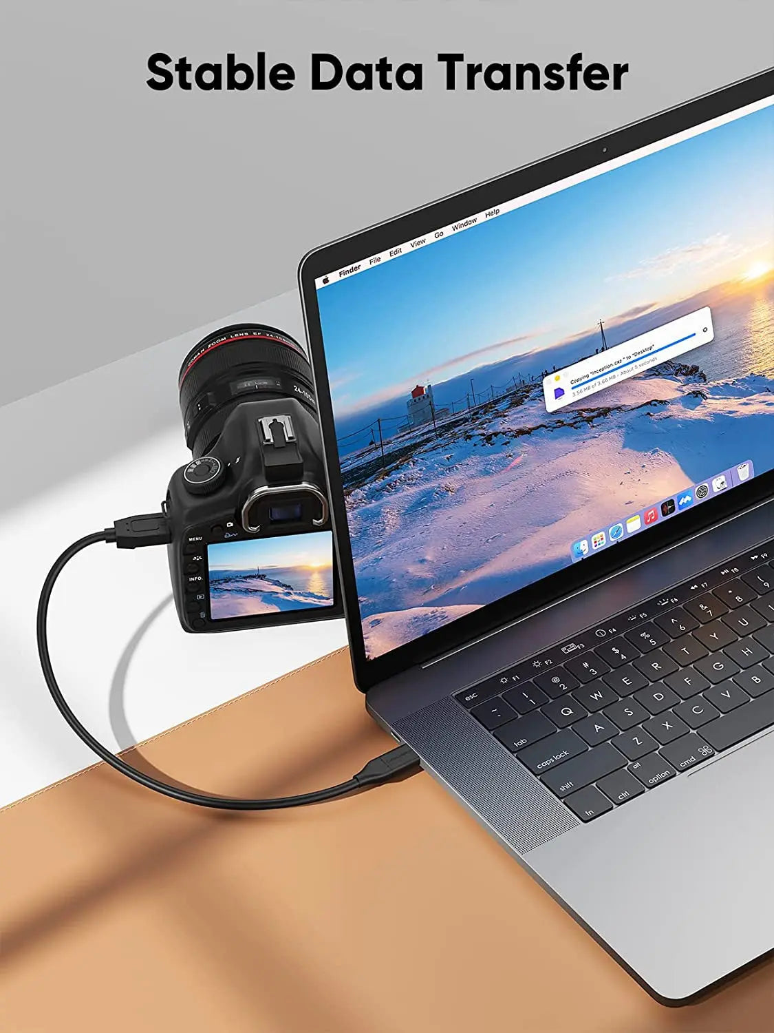 1FT USB C to Micro B Cable, 10Gbps Transfer Speed, Compatible with Iphone 15 Plus/15 Pro Max, WD My Passport External Drive, Black