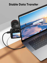1FT USB C to Micro B Cable, 10Gbps Transfer Speed, Compatible with Iphone 15 Plus/15 Pro Max, WD My Passport External Drive, Black