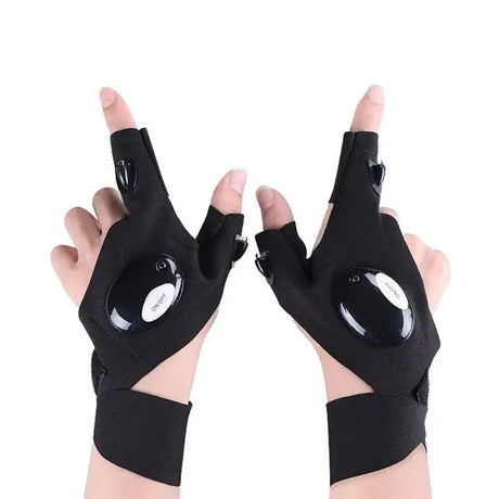 19311846652 Led Fishing Light Glowing Glove Repair Illumination Finger Lamp Winter Outdoor Night Fishing Half Finger Glove