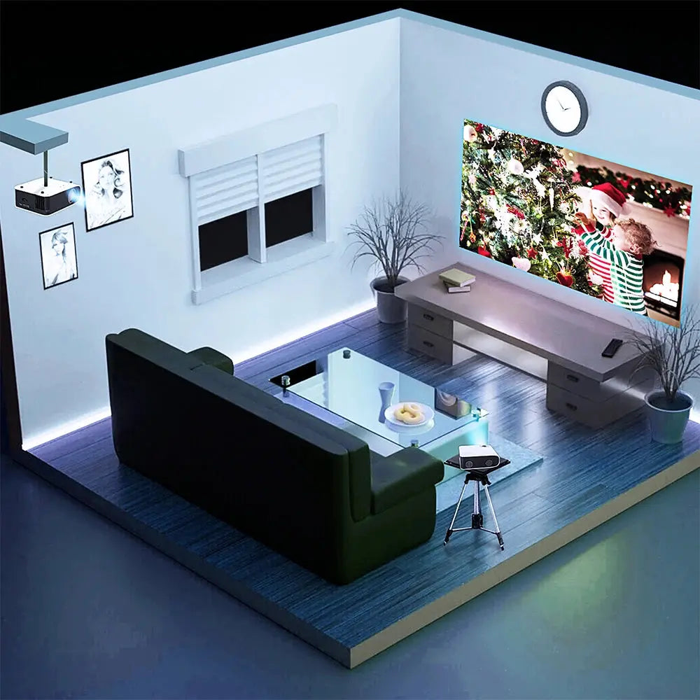 Salange Projector 1920X1080P Android 5G Wifi Bluetooth LED Video Beamer Home Theater Cinema Full 1080P Projector for Smartphone