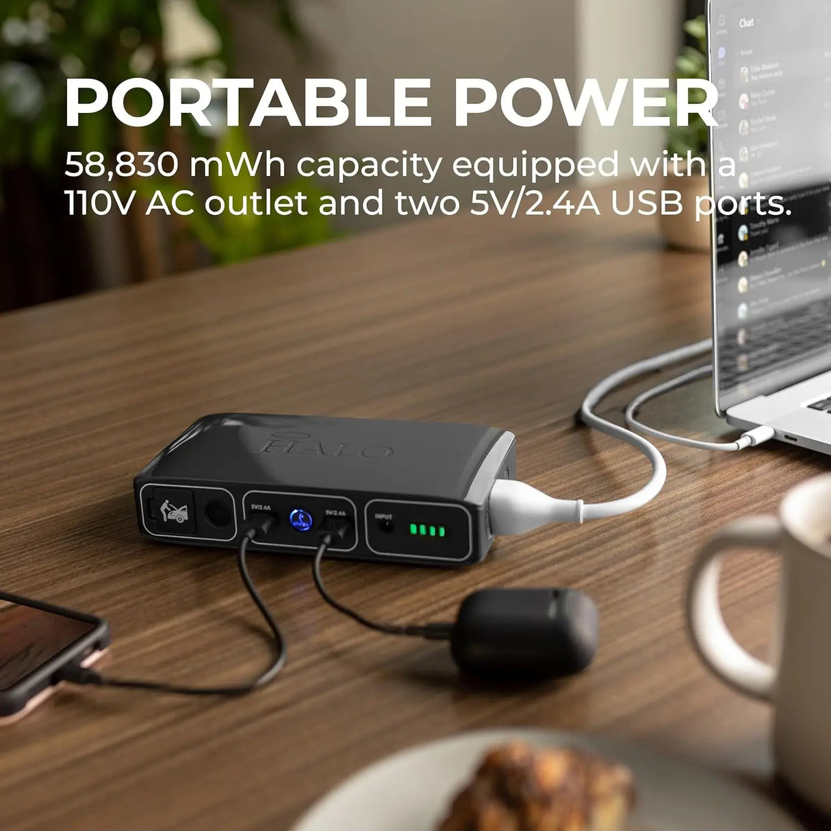 Bolt 58830 Mwh Portable Phone Laptop Charger Car Jump Starter with AC Outlet and Car Charger,Usb - Grey