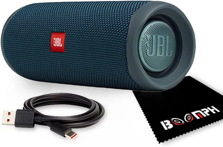 Flip 5: Portable Wireless Bluetooth Speaker, IPX7 Waterproof - Blue