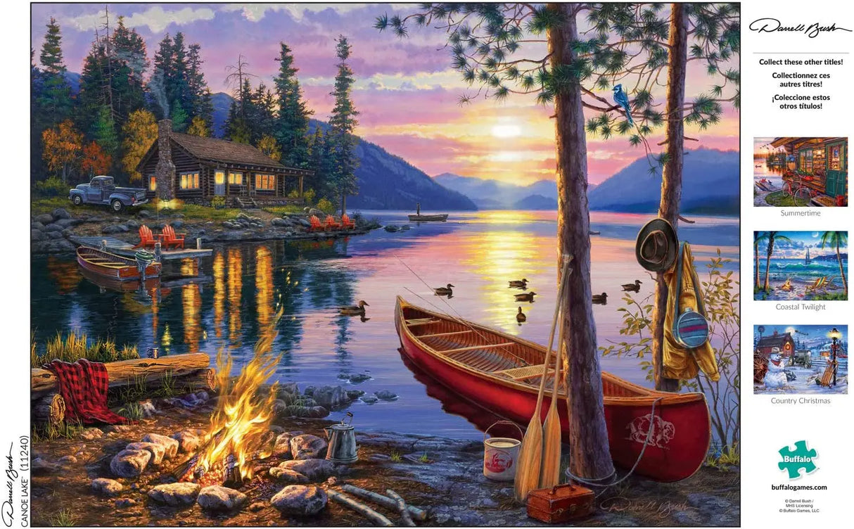 - Darrell Bush - Canoe Lake - 1000 Piece Jigsaw Puzzle