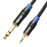 1/8 to 1/4 Stereo Cable, 3.5Mm to 1/4 Adapter Aux Cord Stereo Audio Cable for Guitar, Keyboard Piano, Laptop, Home Theater Devices, Speaker and Amplifiers -Nylon Braid 3Ft