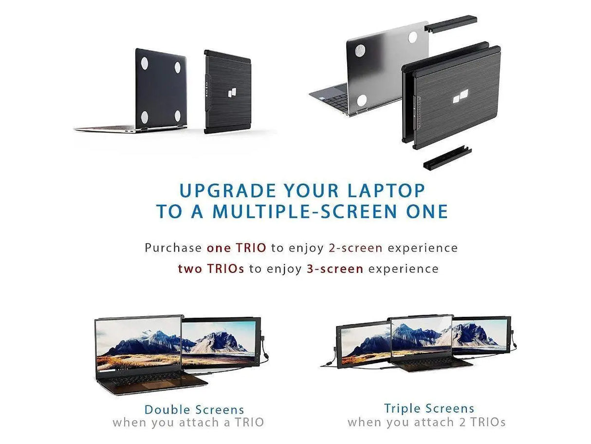 101-1003P01 Trio Portable 12.5 Inch Monitor Extension for Laptops