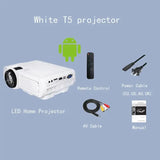 LED Mini Projector T5 Video Beamer for Home Cinema Media Player Wireless Sync Display for Iphone Android Phone Proyector