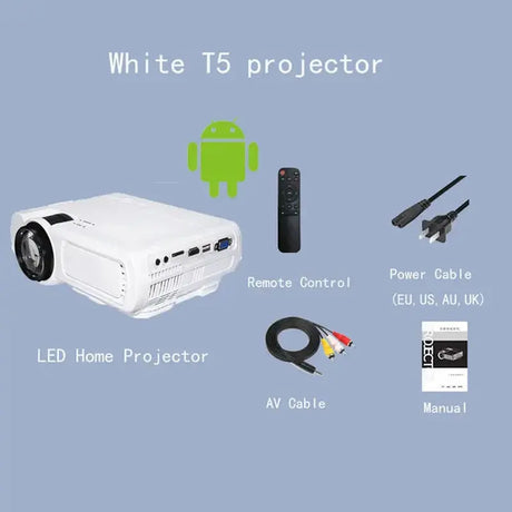 LED Mini Projector T5 Video Beamer for Home Cinema Media Player Wireless Sync Display for Iphone Android Phone Proyector