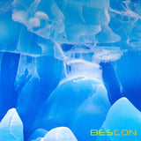 Bescon Gemini Glowing Polyhedral Dice 7Pcs Set ICY Rocks, Luminous RPG Dice Set D4 D6 D8 D10 D12 D20 D%, Brick Box Packaging