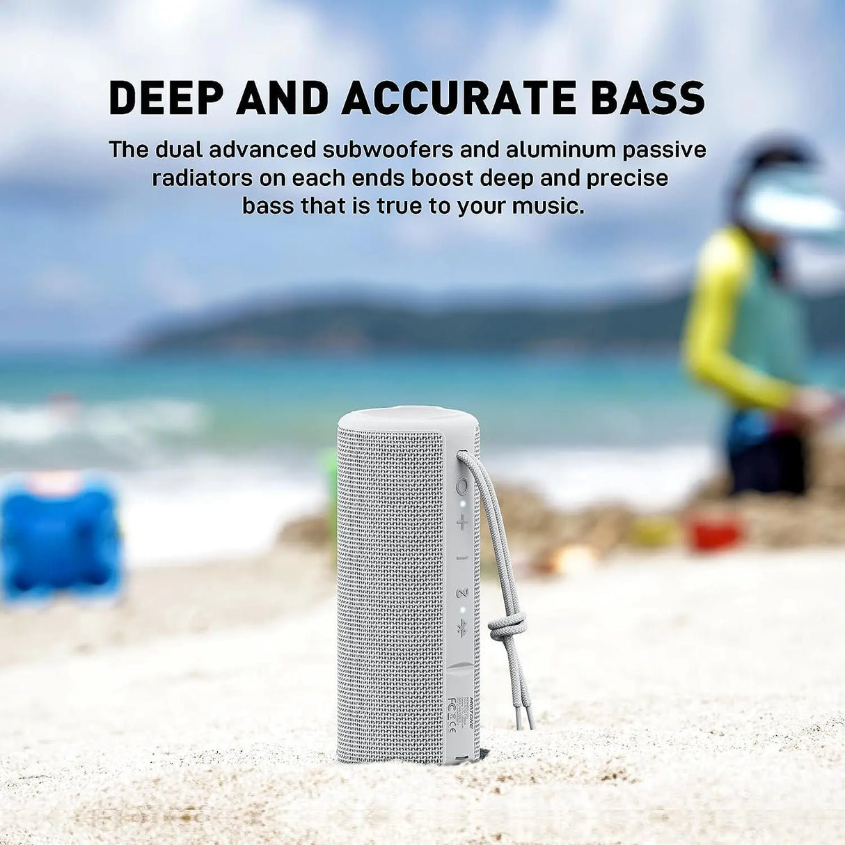 Portable Bluetooth Wireless Speaker Waterproof Shower Speaker for Men Women Valentines Gifts - Grey