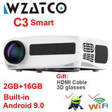 C3 LED Projector Android 9.0 WIFI Full HD 1080P 300Inch Big Screen Proyector Home Theater Smart Video Beamer