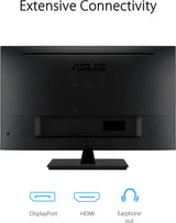 31.5” 2K Monitor (VP32AQ) - WQHD (2560 X 1440), IPS, 100% Srgb, HDR10, 75Hz, Speakers, Adaptive-Sync/Freesync, Low Blue Light, Eye Care, VESA Mountable, Frameless, Displayport, HDMI, Tilt,Black