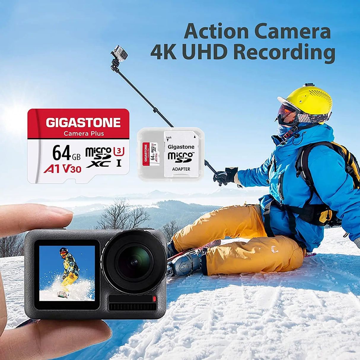 [] 64GB 2-Pack Micro SD Card, Camera Plus, Microsdxc Memory Card for Wyze, Video Camera, Security Camera, Smartphone, Fire Tablet, 4K Video Recording, UHS-I U3 A1 V30, 95Mb/S, with Adapter
