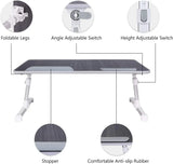 Laptop Bed Tray Table, Adjustable Laptop Bed Stand, Portable Standing Table with Foldable Legs, Foldable Lap Tablet Table for Sofa Couch Floor - Medium Size