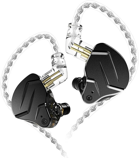 KZ ZSN PRO X Hifi in Ear Monitor, 1BA 1DD Earbud Headphone Dual Driver Drummer Musician Earphone Stereo Headset with Removable C Pin Cable for Church (NO Mic, Dark Black)…
