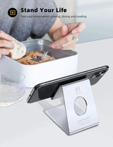 Cell Phone Stand, Desk Phone Holder Cradle, Compatible with Phone 12 Mini 11 Pro Xs Max XR X 8 7 6 plus SE, All Smartphones Charging Dock, Office Desktop Accessories - Silver