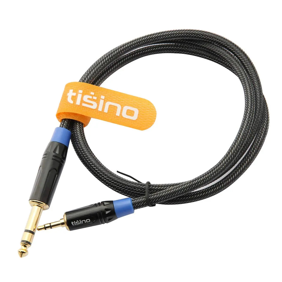 1/8 to 1/4 Stereo Cable, 3.5Mm to 1/4 Adapter Aux Cord Stereo Audio Cable for Guitar, Keyboard Piano, Laptop, Home Theater Devices, Speaker and Amplifiers -Nylon Braid 3Ft