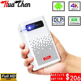 Android Smart Projector WIFI 5G LED DLP 1080P HD 4K Bluetooth 3D Projector on the Same Screen for Mobile and Tablet