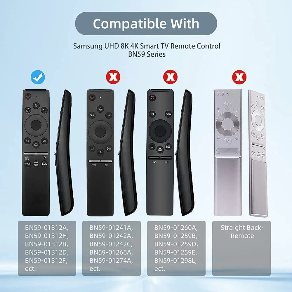 SIKAI Silicone Protective Case for Samsung BN59-01312A Smart TV Remote Shockproof Skin-Friendly Anti-Slip Battery Cover for Samsung QLED 8K TV Oneremote Anti-Lost with Remote Loop (B-Blue)