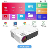 YG625 Projector LED LCD Native 1080P 7000 Lumens Support Bluetooth Full HD USB Video 4K Beamer for Home Cinema Theater