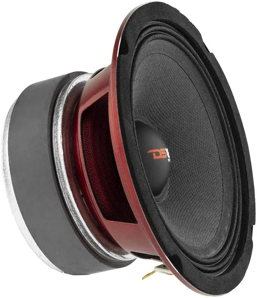 PRO-X5M Loudspeaker - 5.25", Midrange, Red Steel Basket, 300W Max, 150W RMS, 8 Ohms - Premium Quality Audio Door Speakers for Car or Truck Stereo Sound System (1 Speaker), Bullet