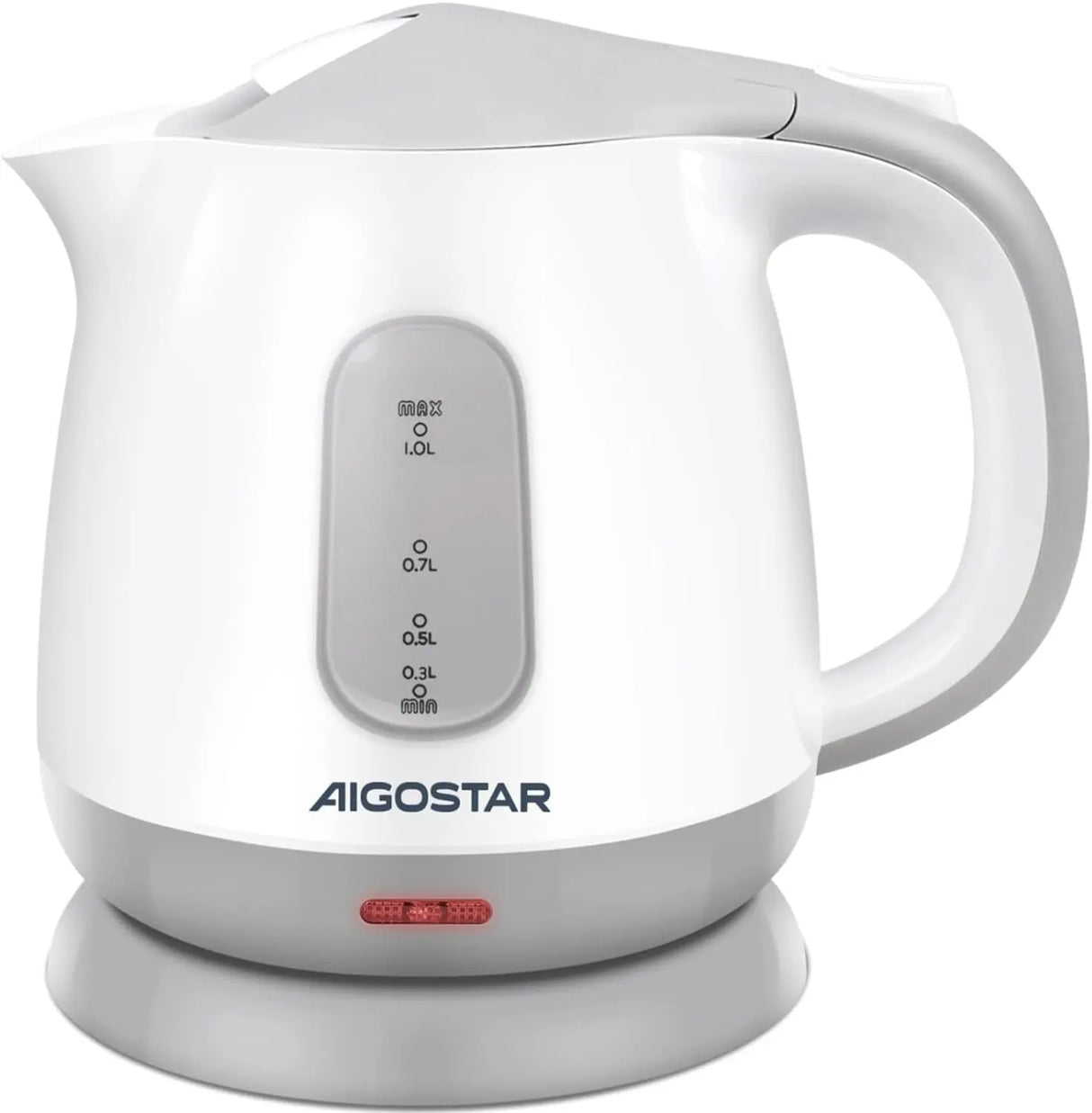 Small Electric Kettle, 1L Portable Electric Tea Kettle 1100W with Automatic Shut-Off and Boil Dry Protection, Travel Hot Water Boiler Cordless for Making Coffee and Tea, Bpa-Free, Grey