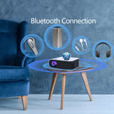 Salange Projector 1920X1080P Android 5G Wifi Bluetooth LED Video Beamer Home Theater Cinema Full 1080P Projector for Smartphone
