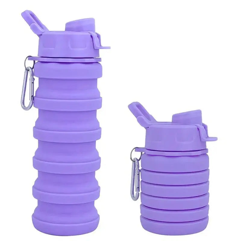 New Portable Silicone Water Bottle Retractable Folding Coffee Bottle Cups E Outdoor Travel Tools Collapsible Sport Bottles