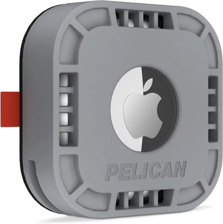 Pelican Protector - Airtag Holder / Case with 3M Adhesive Sticker [1 Pack] Protective Shockproof Cover for Apple Air Tag - Hidden Stick on Mount for Bike Wallet Travel TV Remote Car Luggage - Grey