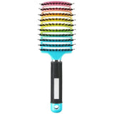Women Hair Scalp Massage Comb Bristle Nylon Hairbrush Wet Curly Detangle Hair Brush for Salon Barber Hairdressing Styling Tools