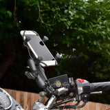 X-Grip Phone Mount with Handlebar U-Bolt Base RAM-B-149Z-UN7U , Medium Arm for Motorcycle, ATV/UTV, Bike