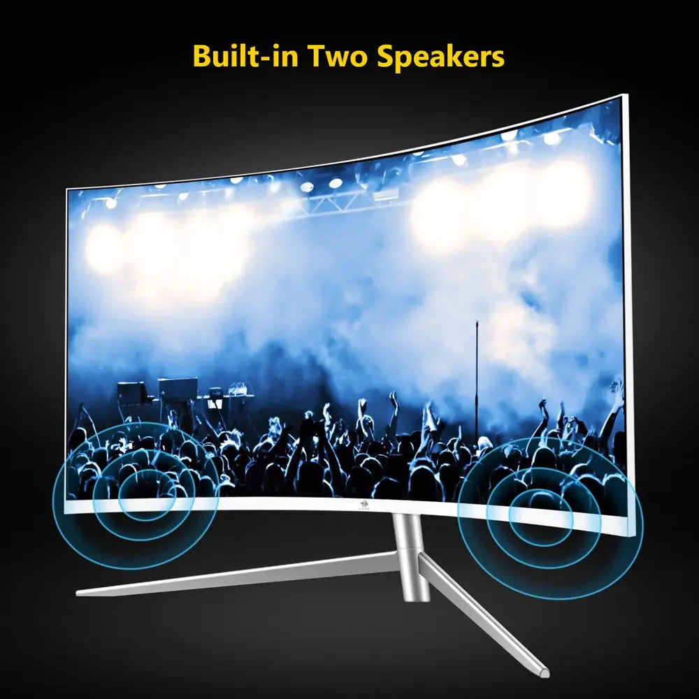 U24C 24-Inch Curved Monitor Full HD LED Monitor 1920X1080 75Hz 5Ms VGA+HDMI Port Dual Speaker