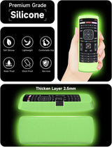 Remote Case for Vizio XRT112 / XRV4TV Smart TV Remote Skin-Friendly Silicone Cover for Vizio XRT112 / XRV4TV Remote Control Shockproof Anti-Lost with Remote Loop (Glow in Dark Green)